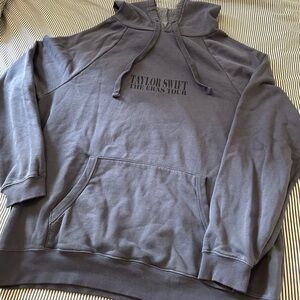 Taylor Swift Eras Tour international hoodie sweatshirt in washed blue